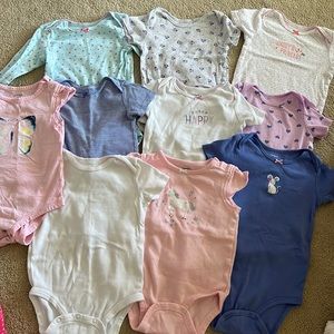 10 Carters onesies for girl 18 months